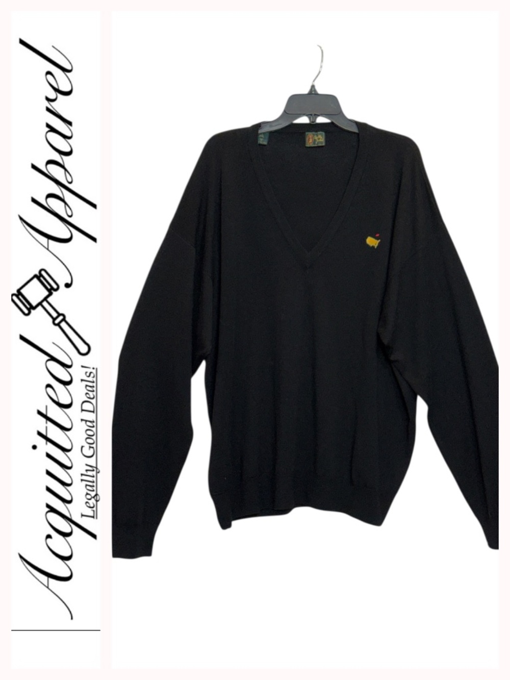 Bobby Jones Masters Golf Made in Italy Wool V-Neck Sweater